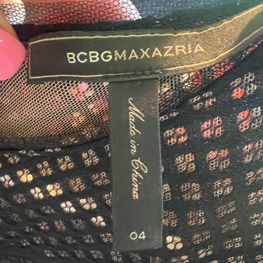 BCBGMaxAzria Black Fit and Flare Mini Dress - Picture 3 of 3